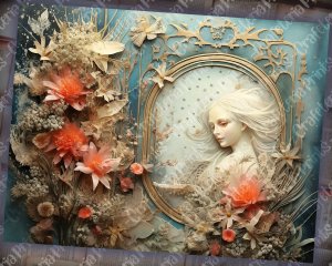 20 Pages of Cursed Ocean Haunted Underwater Collage Under The Sea Scrapbooking Background, Muted Colors, Shabby Chic Ephemera