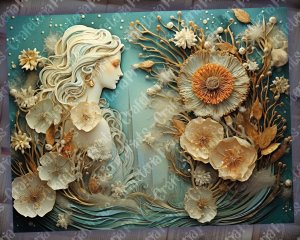 20 pages of Cursed Ocean Haunted Underwater Collage Under The Sea scrapbooking backgrounds, muted colors, shabby chic ephemera