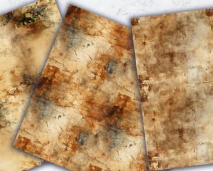 Rustic Vintage Stained Digital Paper with Distressed Texture | Antique Paper Design | Brown Background for Scrapbooking, Crafts