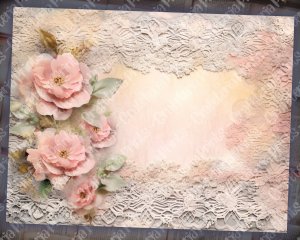 Dusty Roses Vintage Lace Digital Junk Journal Background | Printable Collage Kit for Scrapbooking, Invitations & Digital Planners