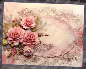 Dusty Roses Vintage Lace Digital Junk Journal Background - Collage Printable, Digital Kit for Scrapbooking, Invitations, Planners