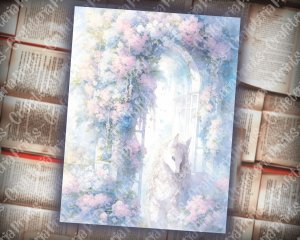 UTOPIA Magical Enchanted Dreamy Delicate Soft Fragile Scrapbook Pages, Utopic Ethereal Celestial Divine Serene, Perfect for Invitations