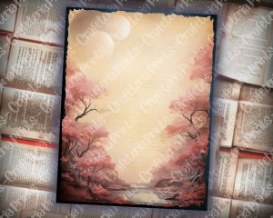 Magical Enchanted Utopia Scrapbook Pages | Delicate Soft Fragile Utopic Designs | Dreamy Ethereal Celestial | Perfect for Invitations