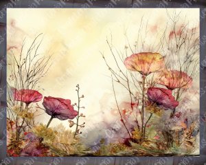 Watercolor Ethereal Garden Junk Journal Background, Enchanted Garden Collage Printable, Digital Junk Journal, Nature Journal Paper