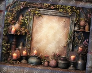 12 papers | Fairy Tale Potions and Nature Witch | Shabby Chic Scrapbooking Kit with Printable Pages, Junk Journaling, and Invitations