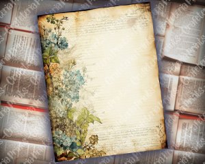 12 Papers | Fairy Tale Forest Vintage Scrapbooking Kit | Invitations, Journaling, Junk Journals | Watercolor Style, Shabby Chic