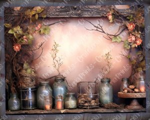 16 papers | Fairy Tale Potions Background & Nature Witch Potions Shabby Chic Ephemera | Scrapbooking Kit, Junk Journal Kit, Printable Pages