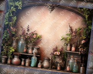 16 papers | Fairy Tale Potions Background & Nature Witch Potions Shabby Chic Ephemera | Scrapbooking Kit, Junk Journal Kit, Printable Pages