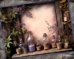 18 papers | Fairy Tale Potions Backgrounds | Nature Witch Scrapbooking Kit | Shabby Chic Ephemera | Printable Pages | Junk Journal Kit