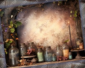 18 papers | Fairy Tale Potions Backgrounds | Nature Witch Scrapbooking Kit | Shabby Chic Ephemera | Printable Pages | Junk Journal Kit