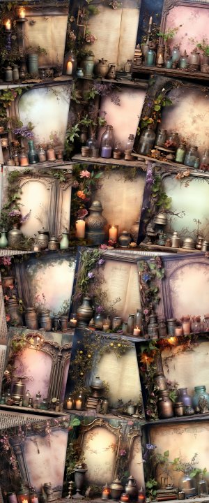 18 papers | Fairy Tale Potions Backgrounds | Nature Witch Scrapbooking Kit | Shabby Chic Ephemera | Printable Pages | Junk Journal Kit