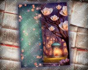 20 Pages of Spring Night Backgrounds - Vivid Colors, Shabby Chic Ephemera - Scrapbooking, Invitations, Designs - Digital Planners