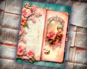 20 Pages of Spring Night Backgrounds - Vivid Colors, Shabby Chic Ephemera - Scrapbooking, Invitations, Designs - Digital Planners