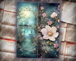 20 Pages of Spring Night Backgrounds - Vivid Colors, Shabby Chic Ephemera - Scrapbooking, Invitations, Designs - Digital Planners