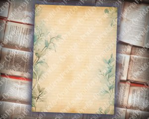 12 papers | Vintage Floral Scrapbooking Papers | Shabby Chic Printable Pages | Watercolor Background | Invitations, Journaling