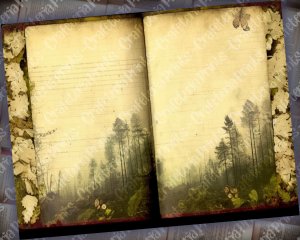 Forest Background Digital Junk Journal Forest Collage Printable Nature Journal Paper Perfect for Invitations, Digital Planners