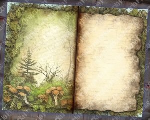 Basic Forest Moss Digital Paper for Junk Journals - Printable Kit for Invitations, Planners, and Journaling - Double Pages Included