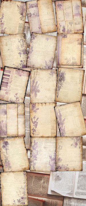 16 papers | Lavender Grey Grunge Junk Journal Kit, Shabby Chic Vintage Printable Paper, Distressed Ephemera for Scrapbooking, Journaling