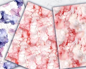 Realistic Marble Texture Digital Paper Pack - Seamless Patterns for Crafts, Scrapbooking, and Design Projects - Instant Download