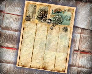 Ocean Wonders and Margine Vibe Junk Journal Page, Shabby Chic Ephemera, High Quality Digital Papers for Invitations, Planners, Journaling