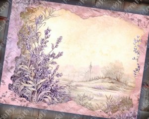 Fairy Tale Watercolor Pastel Lavenders Clipart - Junk Journal Background, Printable Collage, Digital Nature Journal Paper, Floral Background