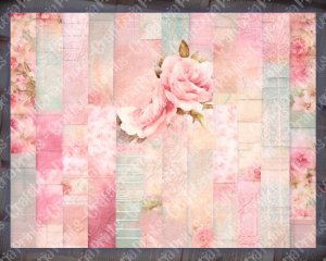 Pink Paper Quilt Digital Junk Journal Background | Shabby Chic Ephemora, Vintage Lined Paper, Watercolor | Perfect for Invitations