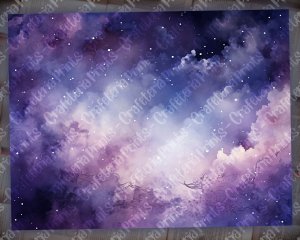 Purple Galaxy Background for Junk Journal, Basic Digital Paper, Printable Celestial Journal, Midnight Background - Perfect for Scrapbooking