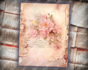 20 pages of Romance Vintage background shabby chic ephemera scrapbooking, light pink and pastel colors, perfect for invitations