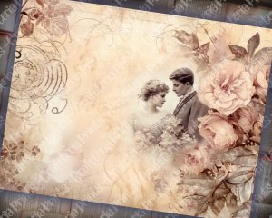 20 Pages of Romance Vintage Background Shabby Chic Ephemera Scrapbooking | Invitations, Digital Planners, Journaling, Junk Journals