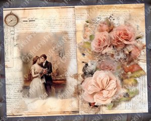 16 papers | Shabby Chic Ephemera Scrapbooking Kit: Intricate Illustrations, Perfect for Junk Journals, Invitations, and Digital Planners