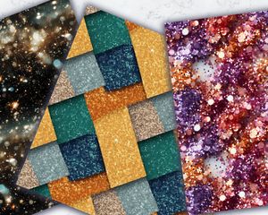 Glitter Texture Digital Paper Seamless Pack with 17 Unique Designs for Scrapbooking, Crafts, and DIY Projects - Instant Download!