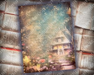 20 Pages of Spring Night Background Fantasy Fairy Tale Vivid Colors Scrapbooking Ephemera for Invitations, Digital Planners, Journaling