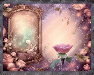 20 Pages of Spring Night Fantasy Fairy Tale Scrapbooking Backgrounds | Vivid Colors | Shabby Chic Ephemera | Perfect for Invitations