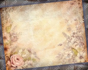 18 pages of Vintage Flowers background, shabby chic ephemera, scrapbooking backgrounds, perfect for invitations, digital planners