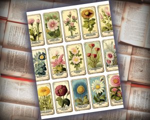 11 papers | Vintage Floral Scrapbooking Kit | Printable Shabby Chic Journaling Pages | Perfect for Invitations & Junk Journals