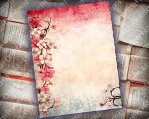 20 pages of Vintage Flowers Backgrounds, Shabby Chic Ephemera, Scrapbooking Backgrounds, Perfect for Invitations, Digital Planners