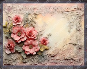 Dusty Roses Digital Junk Journal Background Vintage Lace Collage Printable Kit, Antique Paper, Perfect for Invitations, Digital Planners