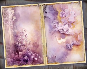 26 Papers | Vintage Nostalgiacore Crown Scrapbooking Kit, Romantic Fairy Tale Printable Paper, Soft Pastel Junk Journal Pages