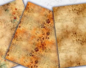 Rustic Vintage Stained Digital Paper with Distressed Texture, Antique Brown Wallpaper, Beige Backdrop for DIY Crafts and Scrapbooking