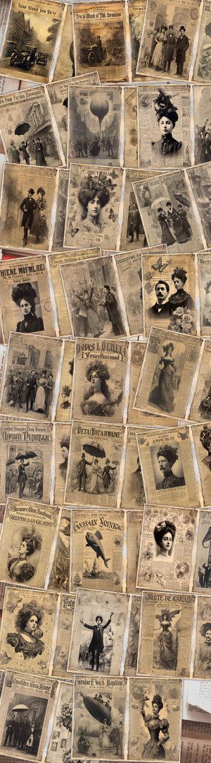 26 Papers | Vintage Victorian Newspaper Front Page Printable Paper, Junk Journal Kit, Scrapbooking Supplies, Shabby Chic Journaling Set