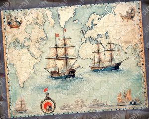 12 papers | Vintage Retro World Map Scrapbooking Papers | Shabby Chic Ephemera and Intricate Illustrations | Perfect for Junk Journals