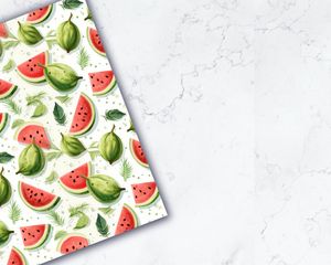 Colorful Watermelon Cartoon Pattern Paper - Seamless Digital Download for Scrapbooking, Crafts, and DIY Projects - Instant Download