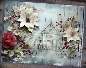 12 papers | Winter Tales Scrapbooking Kit, Frozen Fairy Tale Background, Shabby Chic Ephemera, Junk Journal Printable Pages, Shabby Papers