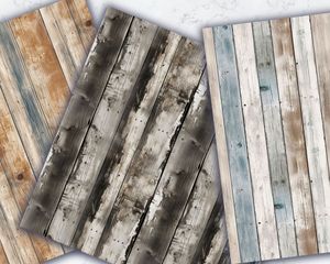 Rustic Wood Texture Seamless Patterns for Crafts & Designs, Shabby Chic Distressed Wood Plank, Illustration Style Texture, Instant Download