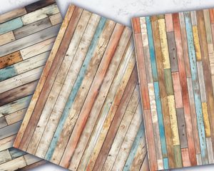 Rustic Wood Texture Seamless Patterns for Crafts & Designs, Shabby Chic Distressed Wood Plank, Illustration Style Texture, Instant Download