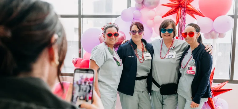 Nurses celebrating