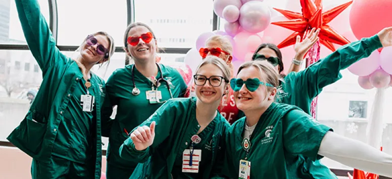 Nurses celebrating