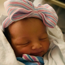 Photo of Natalie Vaughn's newborn baby