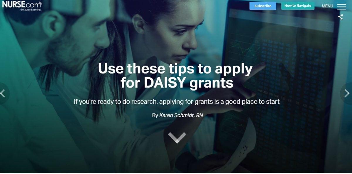 For more information and tips on applying for DAISY Foundation grants, click here.