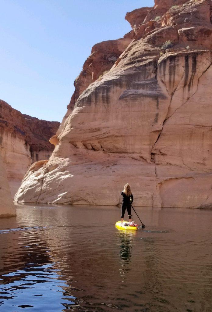Nannette Prevost, RN, enjoys the scenery and calm waters.